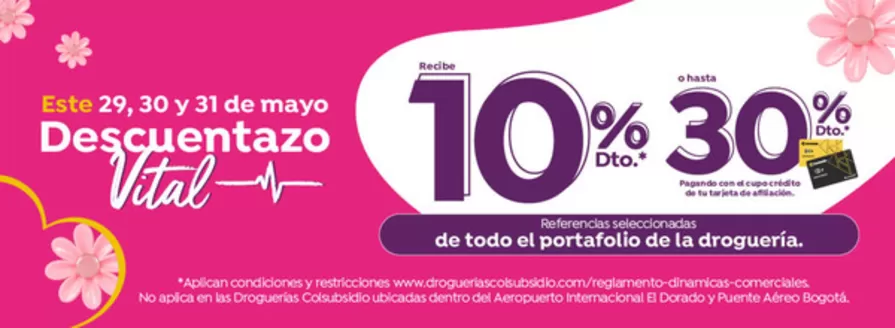 Catálogo Droguerías Colsubsidio en Medellín | Ofertas especiales para ti | 2026-05-29T00:00:00.000Z - 2026-05-31T00:00:00.000Z