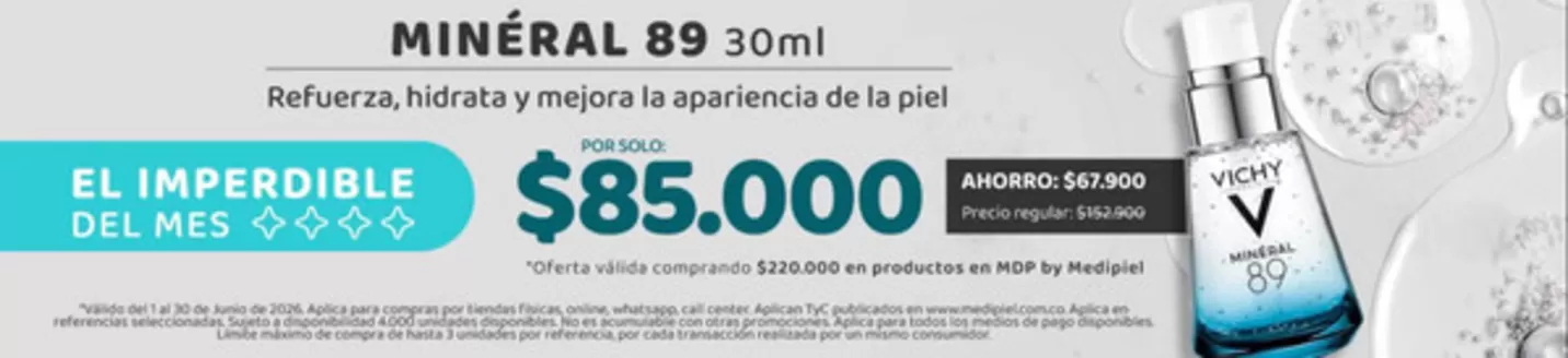Catálogo MediPiel | El imperdible del mes por solo: $85.000 | 2026-06-02T00:00:00.000Z - 2026-06-30T00:00:00.000Z