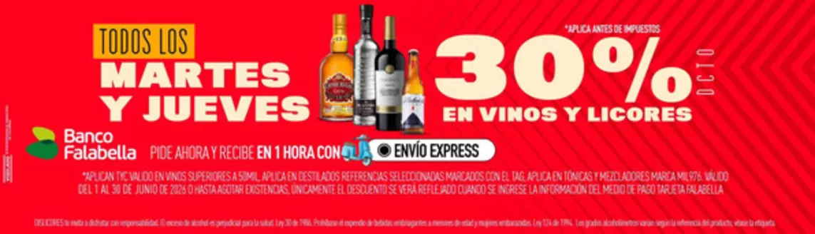 Catálogo Dislicores | Todos los Martes y Jueves 30% OFF | 2026-06-02T00:00:00.000Z - 2026-06-30T00:00:00.000Z