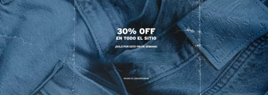 Catálogo Levi's | 30% OFF en todo el sitio | 2026-06-05T00:00:00.000Z - 2026-06-08T00:00:00.000Z
