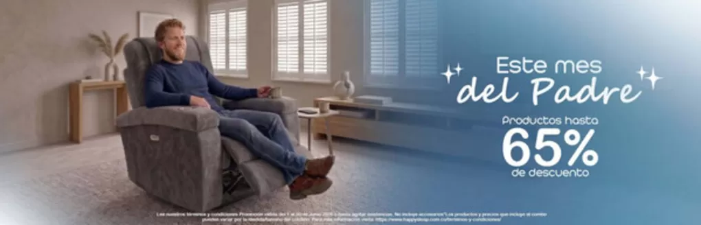 Catálogo Happy Sleep | Este mes del Padre, Productos hasta 65% DTO | 2026-06-09T00:00:00.000Z - 2026-06-30T00:00:00.000Z