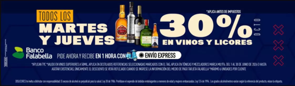 Catálogo Dislicores en Aldana | Todos los Martes y Jueves 30%Dcto en Vinos y Licores | 2026-06-11T00:00:00.000Z - 2026-06-30T00:00:00.000Z