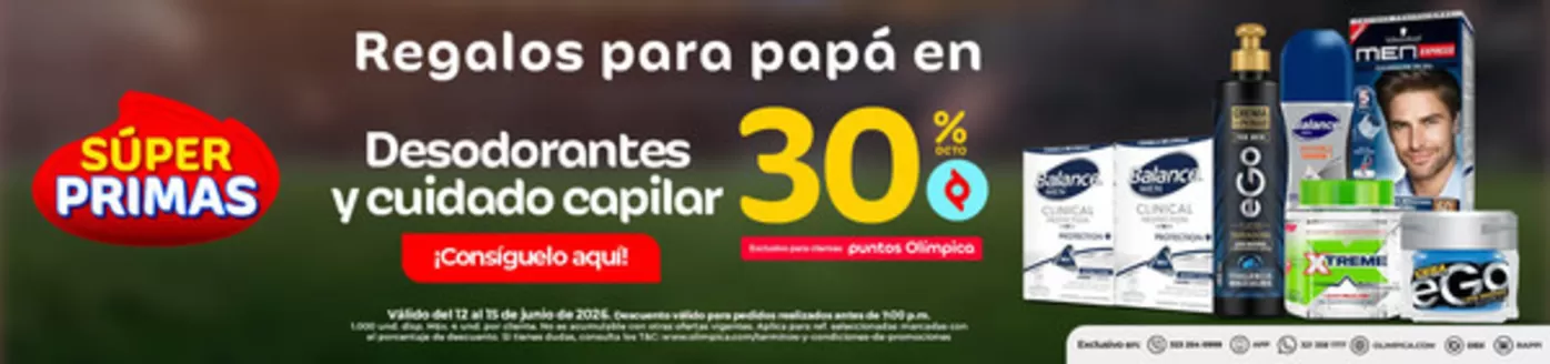 Catálogo Olímpica en Funza | Excelente oferta para cazadores de gangas | 2026-06-12T00:00:00.000Z - 2026-06-15T00:00:00.000Z