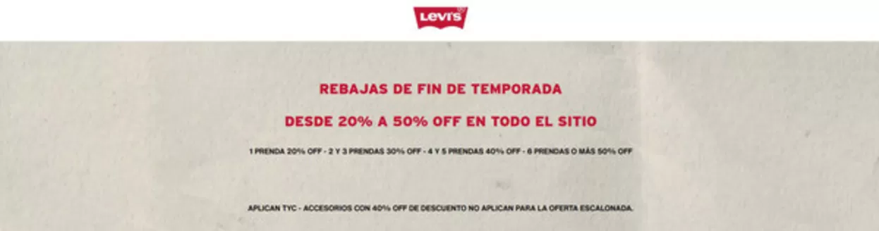 Catálogo Levi's | Rebajas de fin de temporada | 2026-06-19T00:00:00.000Z - 2026-06-30T00:00:00.000Z