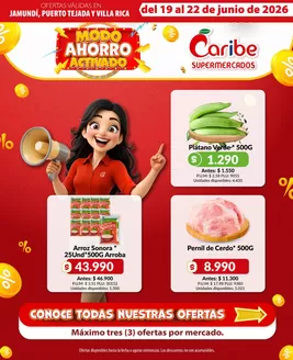 Catálogo Caribe Supermercados | Volantejamundi puerto villa | 2026-06-19T00:00:00.000Z - 2026-06-22T00:00:00.000Z
