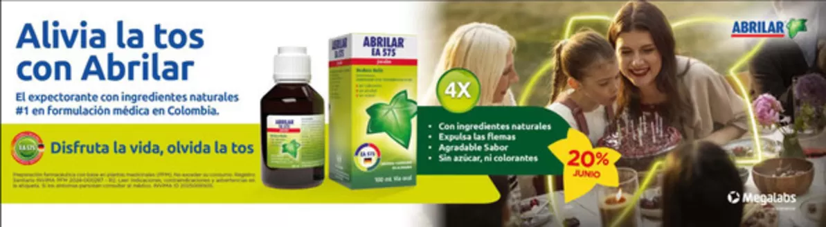 Catálogo Droguería La Botica | Alivia la tos con Abrilar 20% OFF | 2026-06-22T00:00:00.000Z - 2026-06-30T00:00:00.000Z