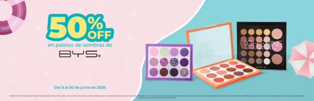 Catálogo Cromantic | 50% OFF en paletas de sombras de BYS | 2026-06-22T00:00:00.000Z - 2026-06-30T00:00:00.000Z
