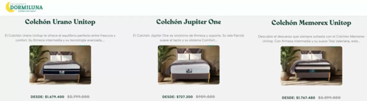 Catálogo Colchones Dormiluna | Aprovecha estas Ofertas Especiales | 2026-06-23T00:00:00.000Z - 2026-06-30T00:00:00.000Z
