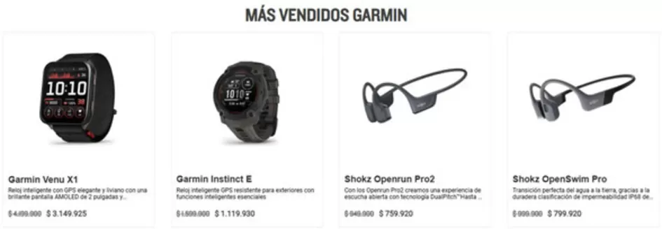 Catálogo Garmin | Mas vendidos y Descuentos Especiales | 2026-06-24T00:00:00.000Z - 2026-06-28T00:00:00.000Z