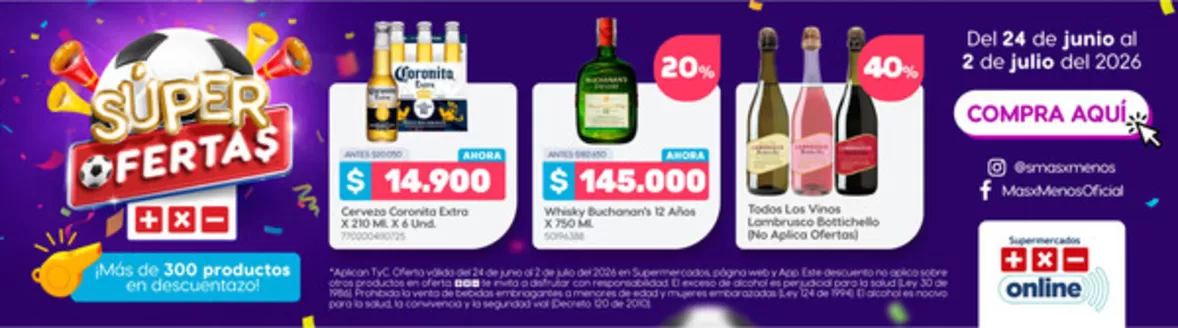 Catálogo Más x Menos | Ahorra ahora con nuestras ofertas | 2026-06-24T00:00:00.000Z - 2026-07-02T00:00:00.000Z