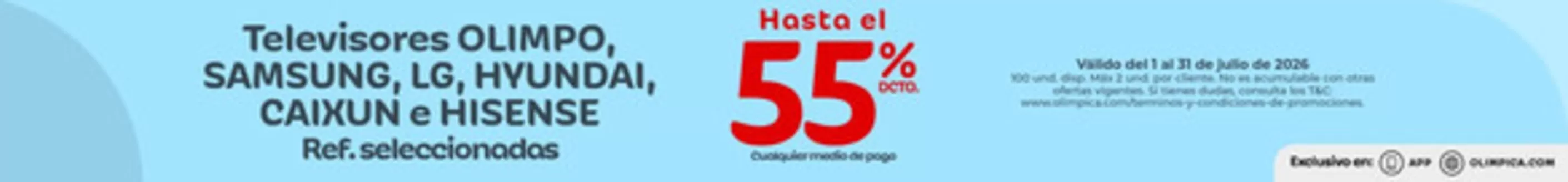 Catálogo Olímpica en Corozal | Ofertas Olímpica | 2026-07-01T00:00:00.000Z - 2026-07-31T00:00:00.000Z