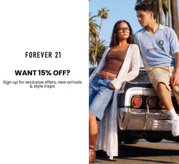 Catálogo Forever 21 en Bogotá | Want 15% Off | 2026-07-02T00:00:00.000Z - 2026-09-30T00:00:00.000Z