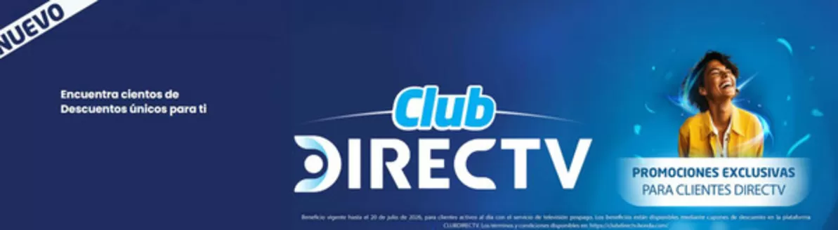 Catálogo DirecTV | Encuentra cientos de Descuentos únicos para ti | 2026-07-03T00:00:00.000Z - 2026-07-20T00:00:00.000Z