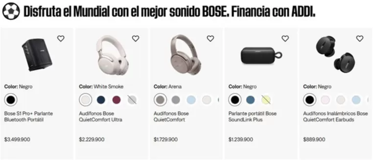 Catálogo BOSE | Disfruta el Mundial con el mejor sonido BOSE | 2026-07-03T00:00:00.000Z - 2026-07-31T00:00:00.000Z