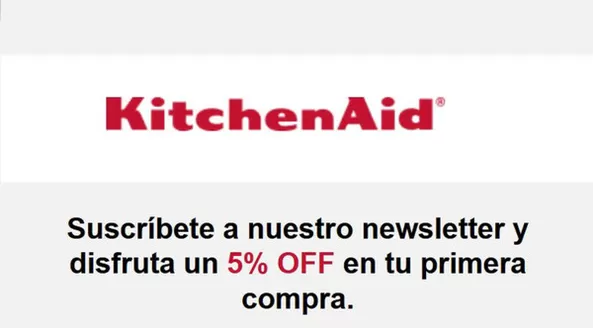Catálogo KitchenAid en Guarne | 5% OFF en tu Primera Compra | 2026-07-03T00:00:00.000Z - 2026-08-31T00:00:00.000Z