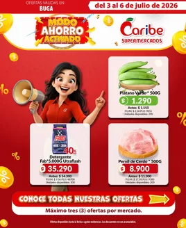 Catálogo Caribe Supermercados en Soacha | Volante buga 1 | 2026-07-03T00:00:00.000Z - 2026-07-06T00:00:00.000Z
