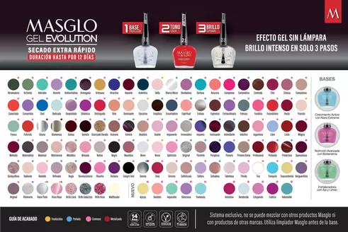 Catálogo Masglo | Carta de Color Masglo Gel Evolution | 2026-07-06T00:00:00.000Z - 2026-12-31T00:00:00.000Z