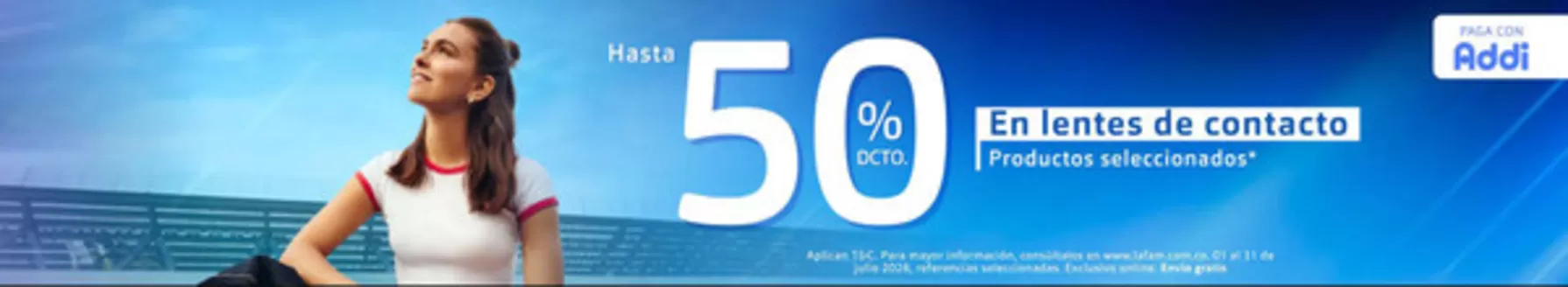 Catálogo Lafam | Hasta 50% OFF en lentes de contacto, 40% OFF en exámenes para cirugía láser de ojos | 2026-07-07T00:00:00.000Z - 2026-07-31T00:00:00.000Z