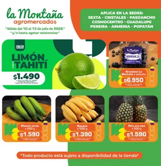 Catálogo La Montaña agromercados | Descuentos imperdibles | 2026-07-10T00:00:00.000Z - 2026-07-13T00:00:00.000Z