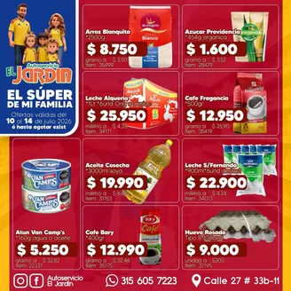 Catálogo Autoservicio El Jardín en Neiva | Ofertas Autoservicio El Jardín | 2026-07-10T00:00:00.000Z - 2026-07-14T00:00:00.000Z