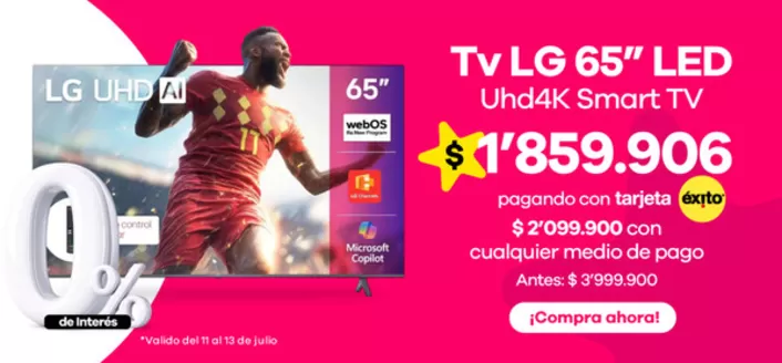 Catálogo Éxito en La Ceja | Ofertas principales para todos los clientes | 2026-07-11T00:00:00.000Z - 2026-07-13T00:00:00.000Z