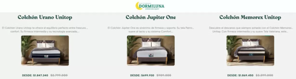 Catálogo Colchones Dormiluna en San Gil | Ofertas Especiales | 2026-07-13T00:00:00.000Z - 2026-07-26T00:00:00.000Z
