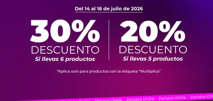 Catálogo Yoi | 30% DTO si llevas 6 productos, 20% DTO si llevas 5 productos | 2026-07-15T00:00:00.000Z - 2026-07-16T00:00:00.000Z