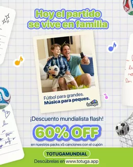 Catálogo La Totuga | Descuento mundialista flash 60% OFF | 2026-07-15T00:00:00.000Z - 2026-07-31T00:00:00.000Z