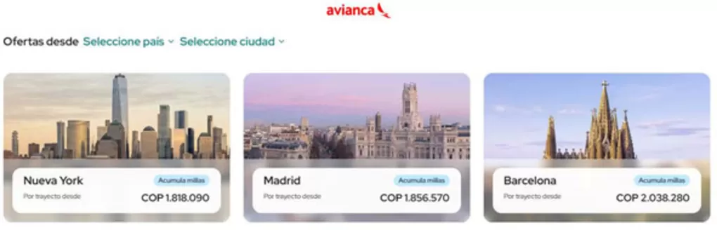 Catálogo Avianca | Ofertas | 2026-07-15T00:00:00.000Z - 2026-07-19T00:00:00.000Z