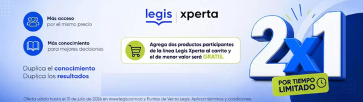 Catálogo Legis en Arjona | 2x1 por tiempo limitado | 2026-07-16T00:00:00.000Z - 2026-07-31T00:00:00.000Z