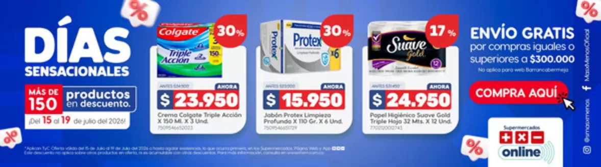 Catálogo Más x Menos | Ofertas principales para todos los cazadores de gangas | 2026-07-15T00:00:00.000Z - 2026-07-19T00:00:00.000Z