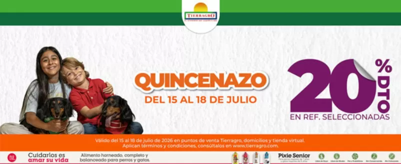 Catálogo Tierragro | 20% DCTO en Ref. Selecc. | 2026-07-17T00:00:00.000Z - 2026-07-18T00:00:00.000Z