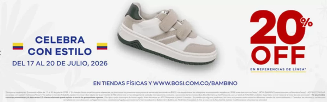 Catálogo Bosi Bambino | Celebra con estilo 20% OFF | 2026-07-17T00:00:00.000Z - 2026-07-20T00:00:00.000Z