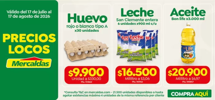 Catálogo Mercaldas en Ciudad Bolívar | Ofertas para cazadores de gangas | 2026-07-17T00:00:00.000Z - 2026-08-17T00:00:00.000Z