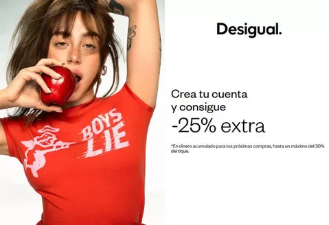 Catálogo Desigual | Crea tu cuenta y consigue -25% extra | 2026-07-20T00:00:00.000Z - 2026-07-31T00:00:00.000Z
