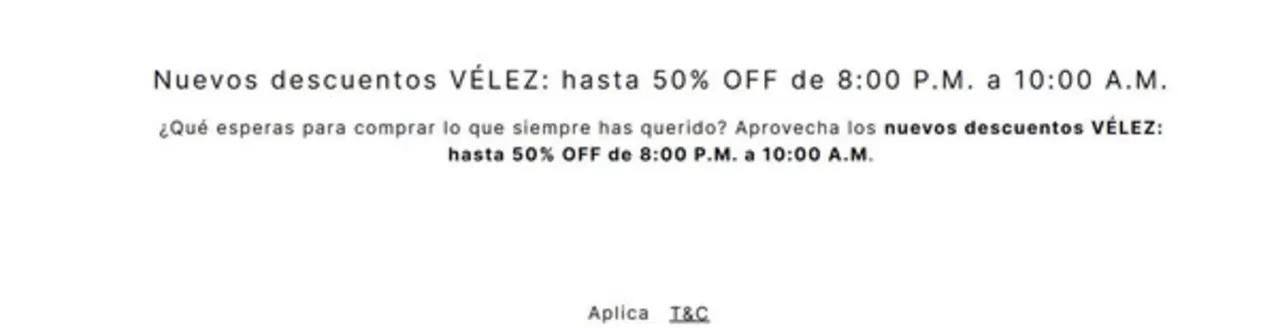 Catálogo Vélez en Santa Sofía | Nuevos descuentos VÉLEZ: hasta 50% OFF | 2026-07-20T00:00:00.000Z - 2026-07-31T00:00:00.000Z