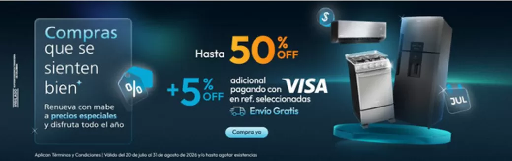 Catálogo Mabe | Ofertas Mabe | 2026-07-20T00:00:00.000Z - 2026-08-31T00:00:00.000Z