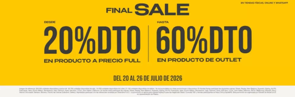 Catálogo Versilia | Final Sale Desde 20% DTO Hasta 60% DTO | 2026-07-20T00:00:00.000Z - 2026-07-28T00:00:00.000Z