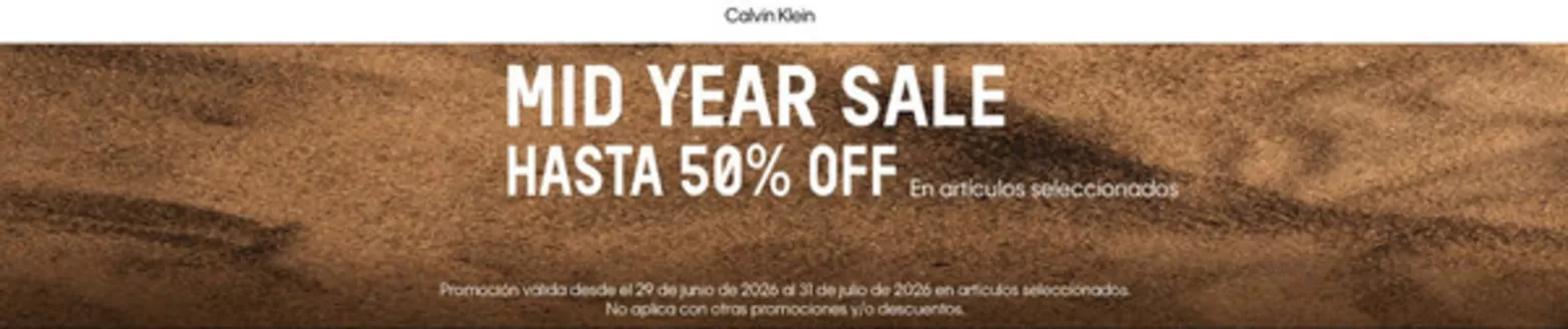 Catálogo Calvin Klein | Mid Year Sale Hasta 50% Off | 2026-07-20T00:00:00.000Z - 2026-07-31T00:00:00.000Z