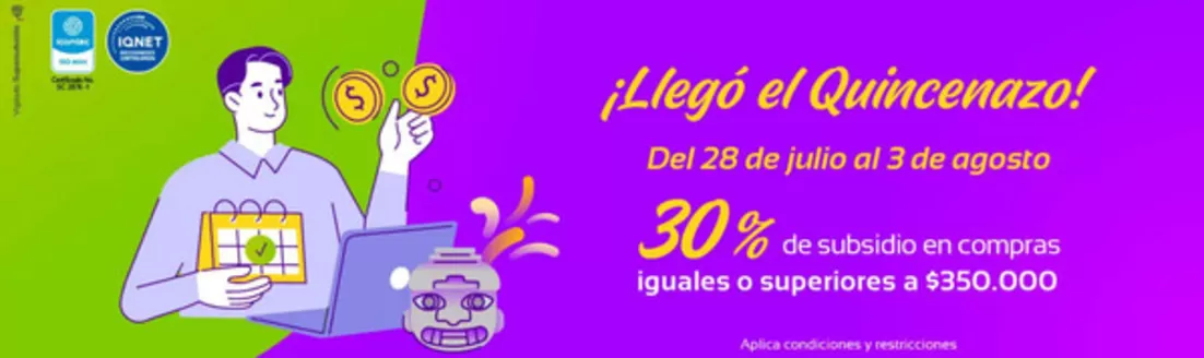 Catálogo Comfamiliar Huila | 30% DTO en compras iguales o inferiores a $350.000 | 2026-07-21T00:00:00.000Z - 2026-08-03T00:00:00.000Z