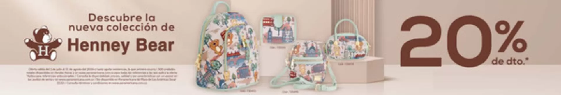 Catálogo Panamericana | Nueva colección de Henney Bear 20% OFF | 2026-07-22T00:00:00.000Z - 2026-08-31T00:00:00.000Z