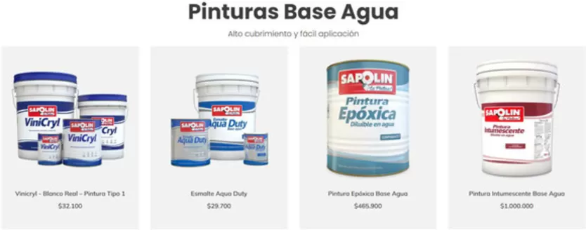 Catálogo Sapolin | Pinturas Base Agua | 2026-07-22T00:00:00.000Z - 2026-07-31T00:00:00.000Z