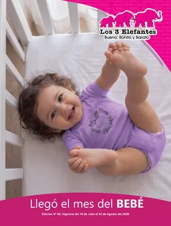Catálogo Los Tres Elefantes | Llegó el mes del BEBÉ | 2026-07-18T00:00:00.000Z - 2026-08-02T00:00:00.000Z