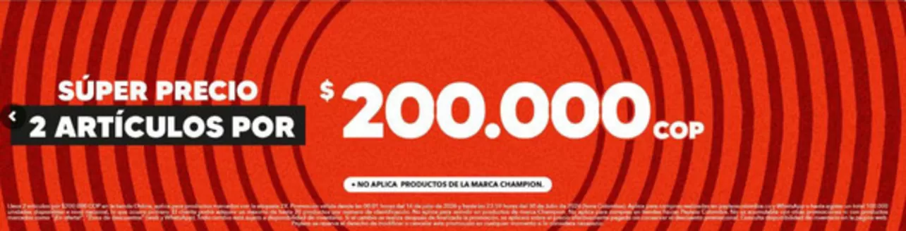 Catálogo Payless | Super Precios 2 Artículos por $200.000 | 2026-07-22T00:00:00.000Z - 2026-07-31T00:00:00.000Z