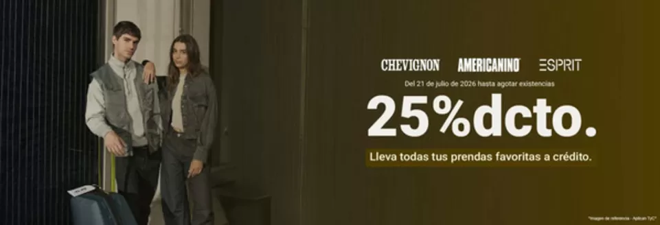 Catálogo Escape | 25% Dcto. lleva todas tus prendas favoritas a crédito | 2026-07-24T00:00:00.000Z - 2026-07-31T00:00:00.000Z