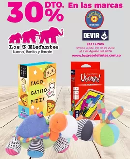 Catálogo Los Tres Elefantes en Ibagué | Aprovecha 30% DTO | 2026-07-24T00:00:00.000Z - 2026-08-02T00:00:00.000Z
