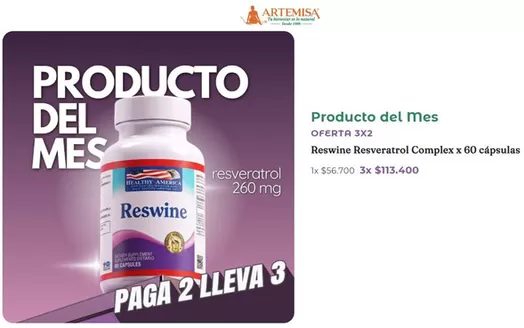 Catálogo Artemisa | Producto del Mes Oferta 3x2 | 2026-07-28T00:00:00.000Z - 2026-07-31T00:00:00.000Z