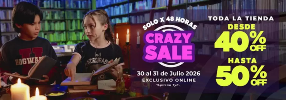 Catálogo MIC | Crayz Sale desde 40% OFF, hasta 50% OFF | 2026-07-30T00:00:00.000Z - 2026-07-31T00:00:00.000Z