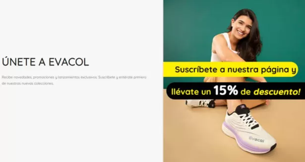 Catálogo Evacol | Suscríbete 15% de DCTO en primero de nuestras nuevas colecciones | 2026-07-30T00:00:00.000Z - 2026-09-30T00:00:00.000Z