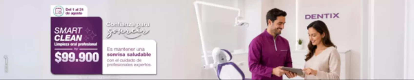 Catálogo Dentix | Limpieza oral profesional por $99.900 | 2026-08-03T00:00:00.000Z - 2026-08-31T00:00:00.000Z